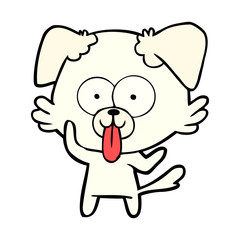 cartoon dog with tongue sticking out