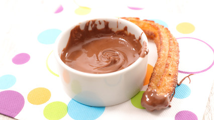 churro and chocolate dip