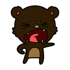 angry cartoon bear