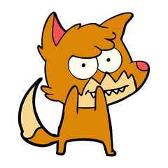 cartoon grinning fox