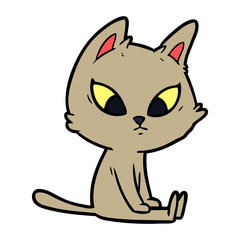 confused cartoon cat