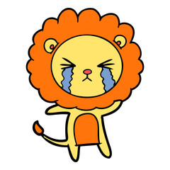 cartoon crying lion