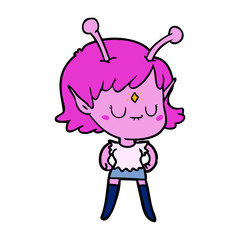 cartoon alien girl