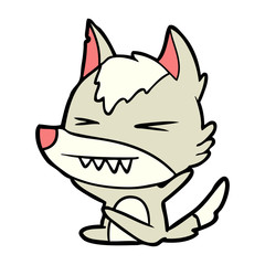 angry wolf cartoon
