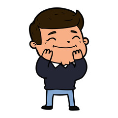 happy cartoon man