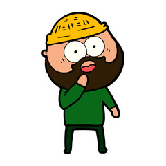 Obraz premium shocked bearded man