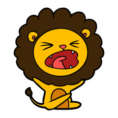cartoon lion throwing tantrum