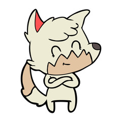 cartoon happy fox