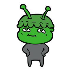 friendly cartoon spaceman