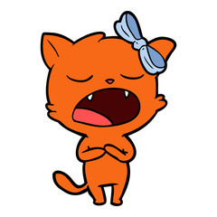 cartoon singing cat