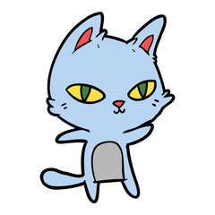 cartoon cat staring