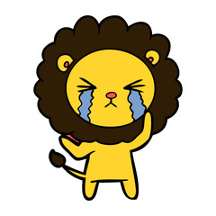 cartoon crying lion
