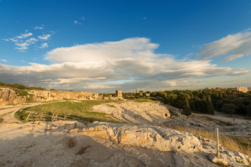 Greek Roman Theater in Syracuse - Sicily Italy