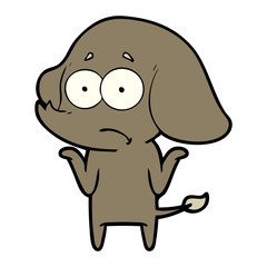 cartoon unsure elephant