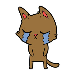 crying cartoon cat