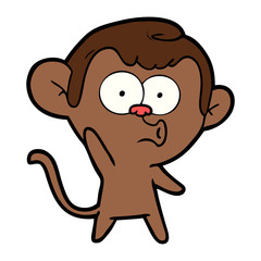 cartoon hooting monkey