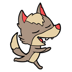 cartoon wolf laughing