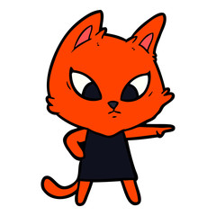 confused cartoon cat