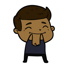 happy cartoon man