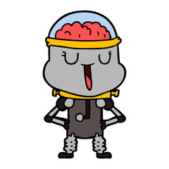 happy cartoon robot