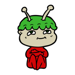 friendly cartoon spaceman