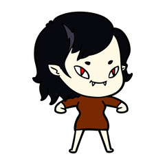 cartoon friendly vampire girl