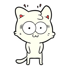 cartoon surprised cat