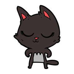 calm cartoon cat