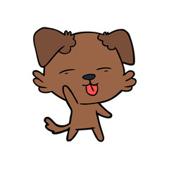 cartoon dog sticking out tongue