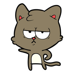 bored cartoon cat