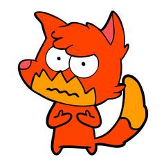 cartoon annoyed fox