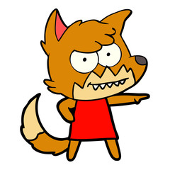 cartoon grinning fox
