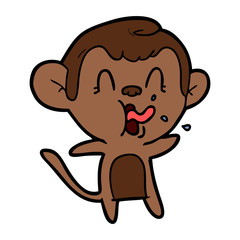crazy cartoon monkey