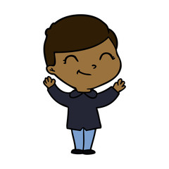 cartoon boy smiling