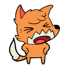 angry cartoon fox