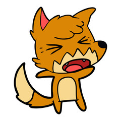 angry cartoon fox