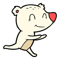running polar bear cartoon