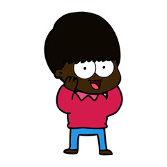 happy cartoon boy