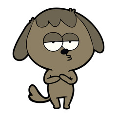 cartoon bored dog