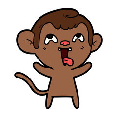 crazy cartoon monkey