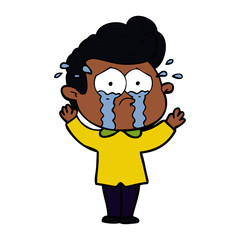 cartoon crying man