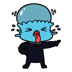 disgusted cartoon alien