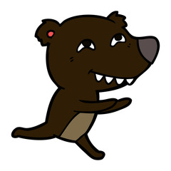 cartoon bear running