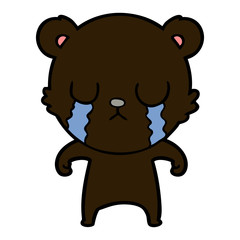 crying cartoon bear
