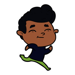 running cartoon man
