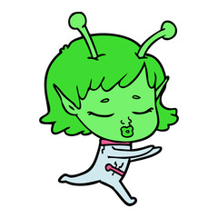 cartoon alien girl