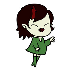 cartoon laughing vampire girl