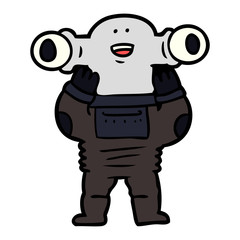 friendly cartoon alien