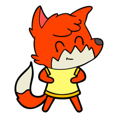 cartoon happy fox