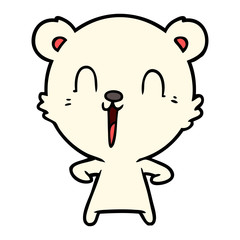 happy cartoon polar bear